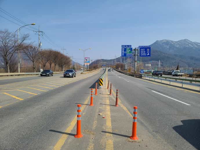 하남시, 미사대로 1.1㎞ 구간 중앙분리대 설치 완료 ‘교통사고 예방 기