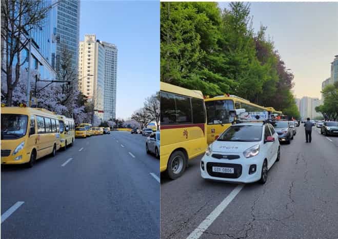 성남시, 분당 학원가 셔틀버스 불법 주정차 불시 단속