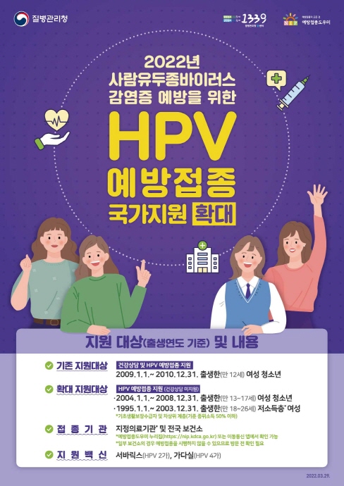 평택시, 사람유두종바이러스(HPV) 예방접종 지원 확대