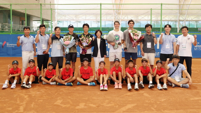 안성시청 김청의, ITF 안성국제남자 테니스투어대회 2관왕