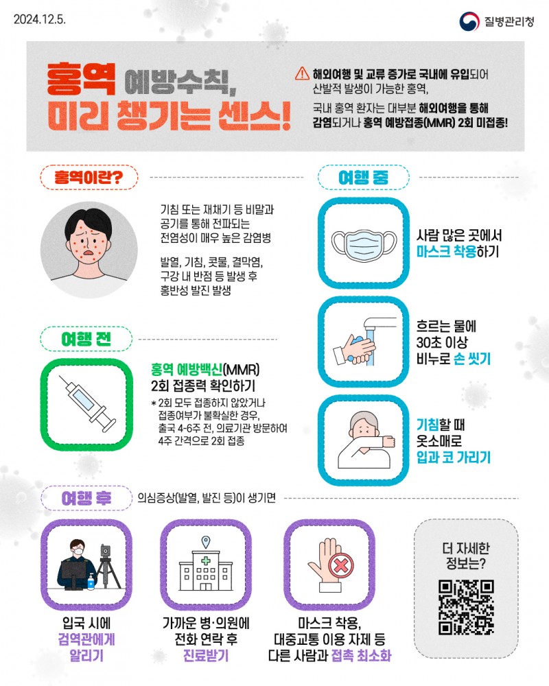 양평군, 해외여행객 대상 홍역 주의 …